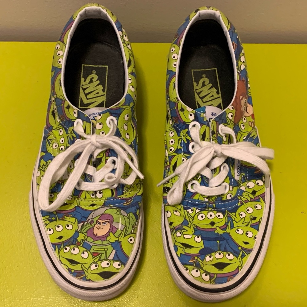 VANS limited edition glow in the dark Toy Story Aliens shoes